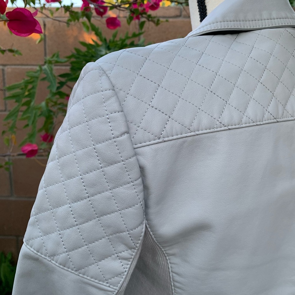 Express Light Gray Moto Jacket - Picture 8 of 8